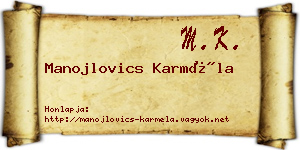 Manojlovics Karméla névjegykártya